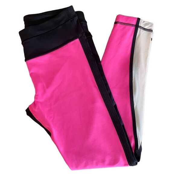 Lululemon Run Pace Tight Leggings size 6 Black Pink Colorblock Luxtreme Pocket - Picture 11 of 11